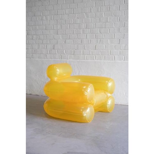 Mid-Century Modern Yellow Inflatable Indoor and Outdoor Armchair, 1960s For Sale - Image 9 of 13