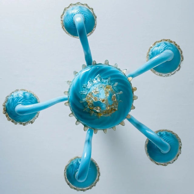 1960s Vintage Italian Chandelier by Barovier & Toso, 1969 For Sale - Image 5 of 13