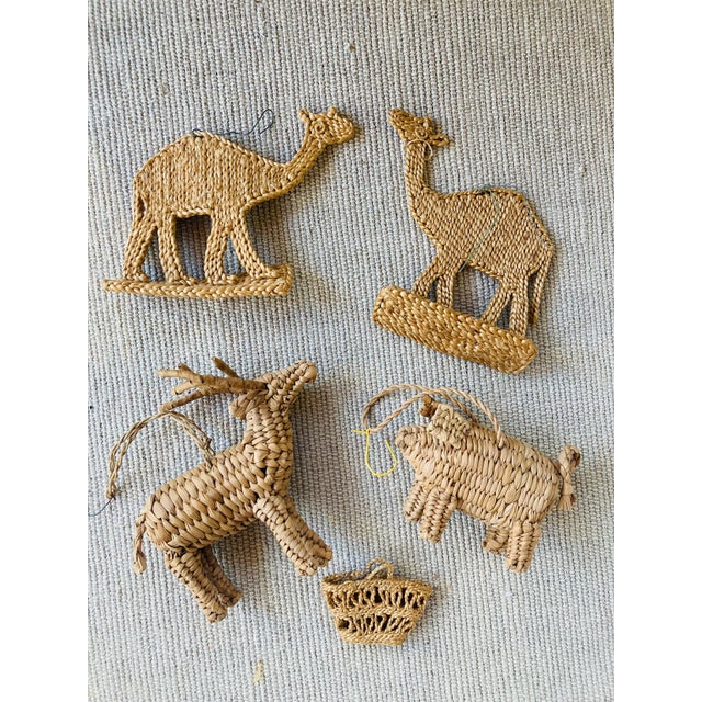 Collection of Vintage Wicker Christmas Tree Ornaments, Set of 5 Chairish