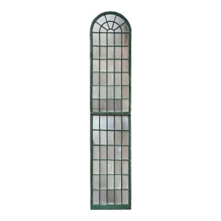 Large Antique Window Arched Double Hung For Sale