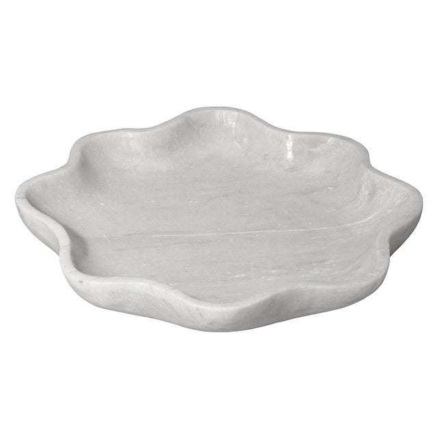 Jamie Young Frill natural Marble Bowl, White For Sale In Los Angeles - Image 6 of 6