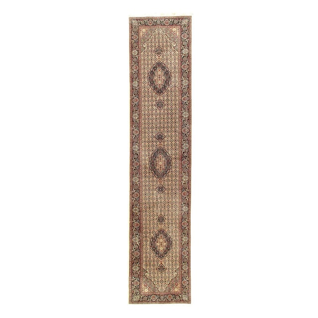2010s 2010s Fine Hand Knotted Silk & Wool Tabriz Runner For Sale - Image 5 of 5