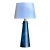 Mid Century Modern Blue Glass Conical Lamp For Sale