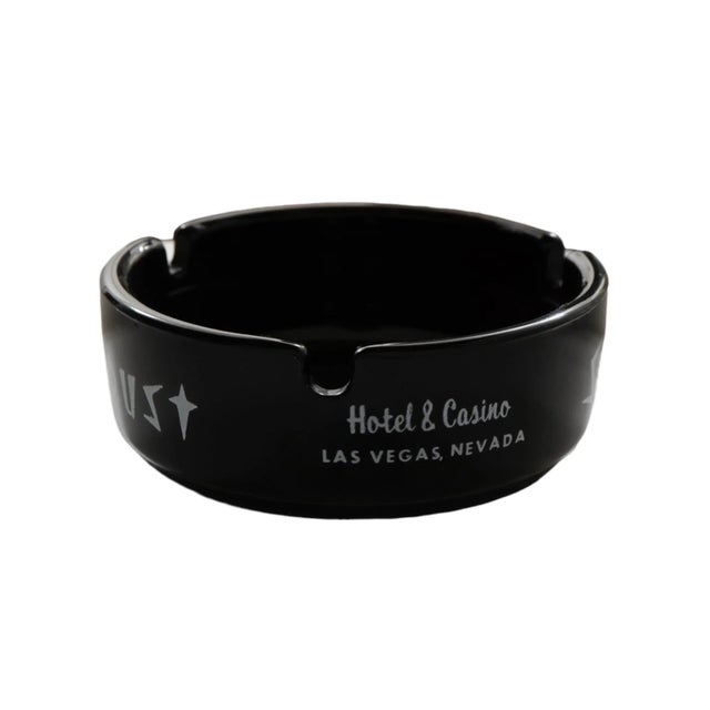 Stardust Las Vegas Black Glass Ashtray For Sale - Image 4 of 9