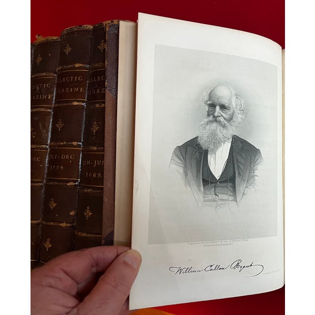 Fine Leather Bindings - Civil War Era Books - Eclectic Magazine Published in New York City - 7 Volumes For Sale - Image 9 of 11