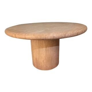 Solid White Marble Dining Table For Sale