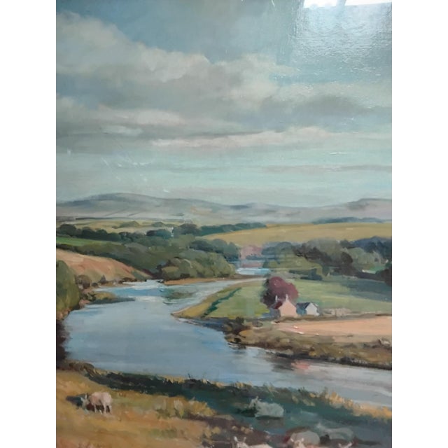 Mid-Century Modern Joyce Butler, Britsh Countryside Scene, 1975, Oil on Board, Framed For Sale - Image 3 of 5