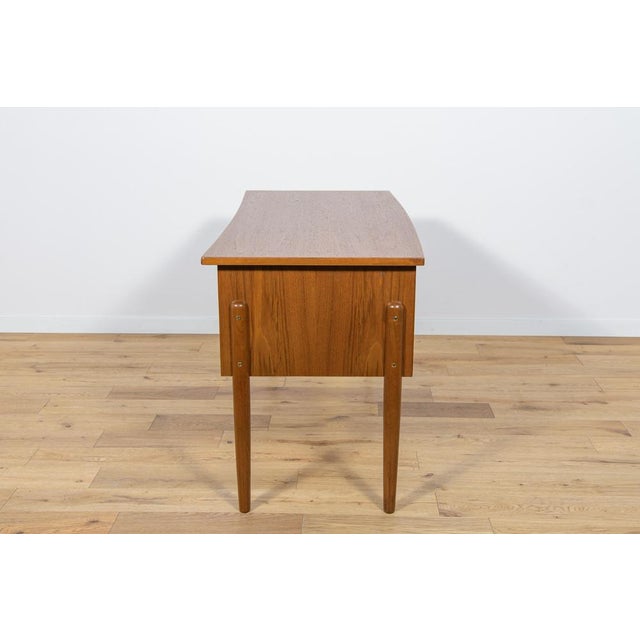 Brown Mid-Century Danish Freestanding Teak Desk, 1960s For Sale - Image 8 of 18