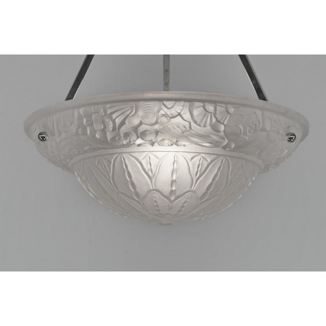 French Art Deco Pendant Light by Petitot 1920s France For Sale - Image 6 of 13