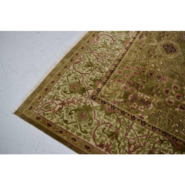 Age: Approx: 20 Years Old Details: Nice Olive Green Colors Grade 8 Out Of 10 Hand Knotted & Woven Condition: Minor...