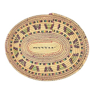 Early 20th Century Hausa Basket Platter Nigeria MATTER COLLECTION For Sale