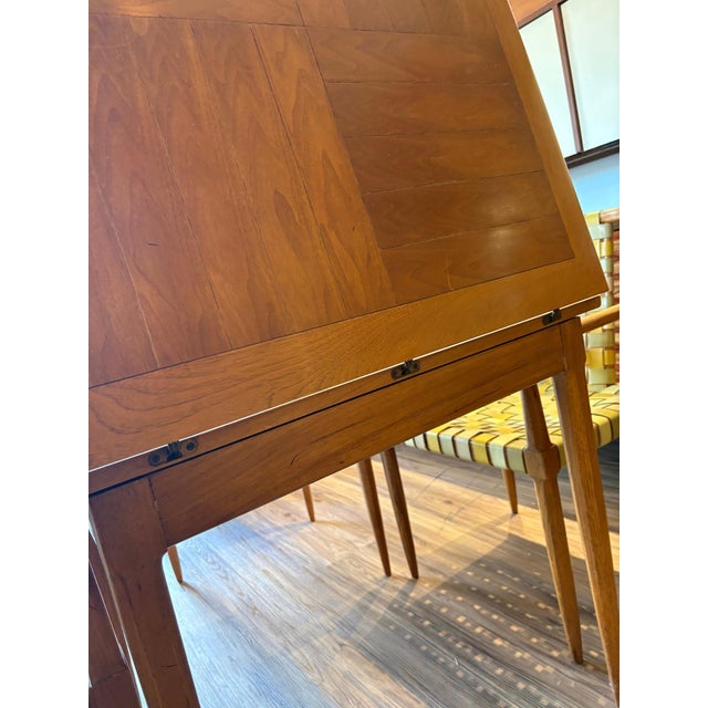 Wood Tomlinson of High Point Dining Set, 4 Armchairs & Expandable Table, Patented 1957 For Sale - Image 7 of 18