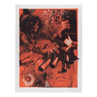 Nani Tedeschi, Women and Motor, Abstract Style, 1971, Lithograph For Sale