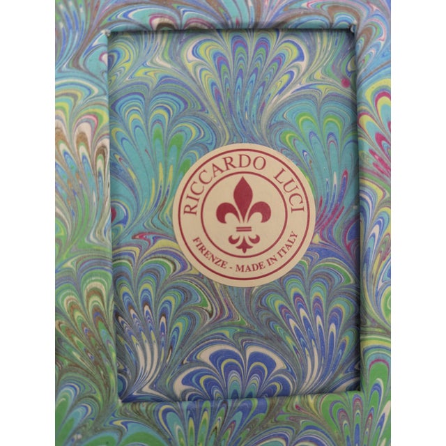 Italian Marbled Paper Firenze Tabletop Picture Frame For Sale - Image 11 of 11