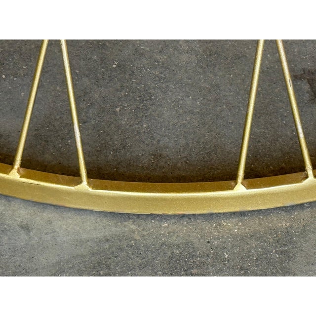 Mid Century Modern Gilded Allure Style Round Dining Table with Black Glass For Sale - Image 14 of 18
