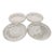 Vintage French Clear Press Cut Glass Coasters S/4 For Sale