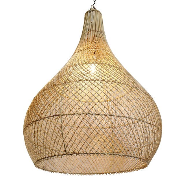 Wicker Rain Drop Lantern Chairish