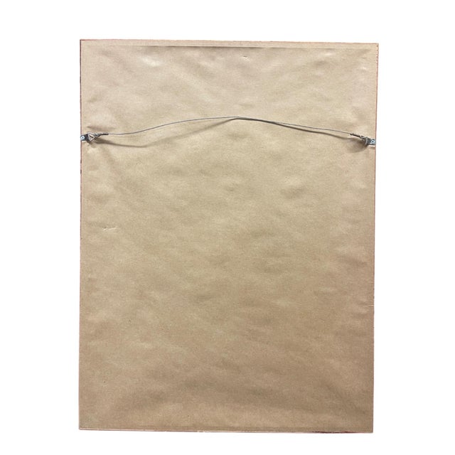 A Safavid Oil on Paper Mache Painting depicting various figures playing instruments. Frame: 24” x 18-1/2”