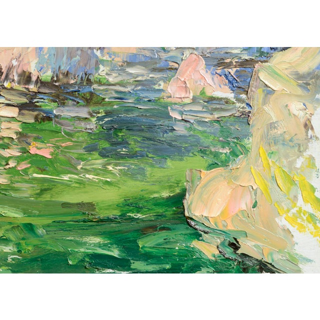 Paper Rocky Outcropping and Bathers at the Swimming Hole - Landscape by Tyler Micoleau For Sale - Image 7 of 9