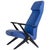 1950s Vintage Italian Blue Armchair in Wood and Fabric, 1950s For Sale - Image 5 of 5