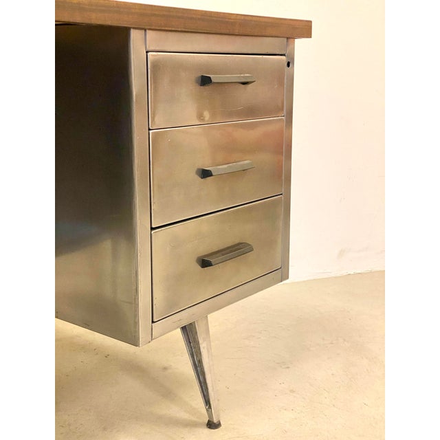 Vintage Iron Desk, 1970s For Sale - Image 12 of 14