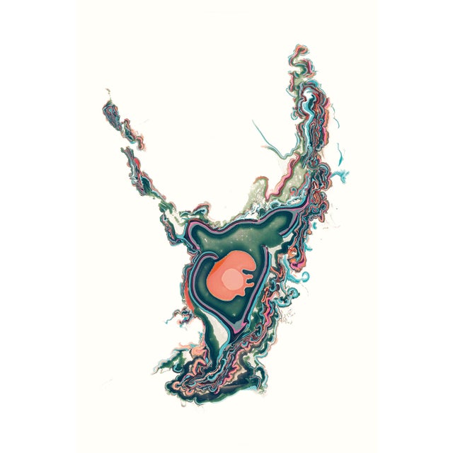 Contemporary marbling giclée print. High-quality limited edition marbling artwork by danish artist Pernille Snedker...