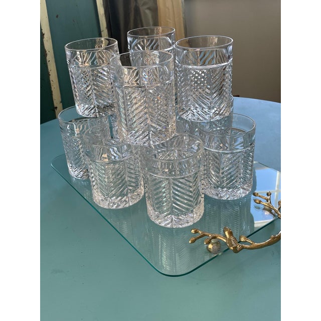 Vintage Ralph Lauren Crystal Herringbone Classic Double Old Fashioned Glasses, Set of 12 For Sale - Image 15 of 15