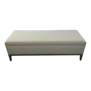 Restoration Hardware French Contemporary Fabric End-Of-Bed Storage Bench For Sale