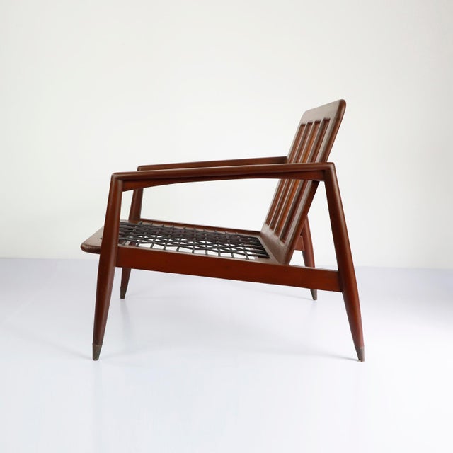 Mid-Century Modern 1950s Vintage Armchair Frames Attributed to Charles Allen - a Pair For Sale - Image 3 of 6