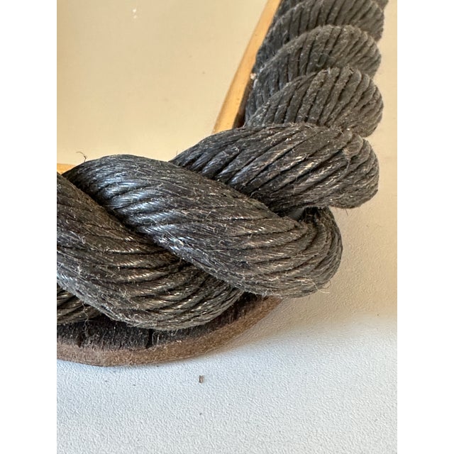 Black Rope Mirror, 1960s For Sale - Image 9 of 16