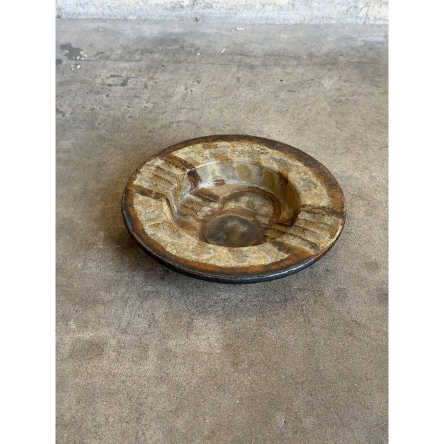 Mid-Century Modern 1970s Mid-Century Modern Danish Axella Ceramic Circle Motif Plate For Sale - Image 3 of 10