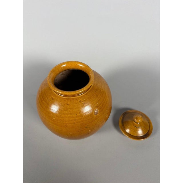 15th Century & Earlier Covered terracotta vase with amber glaze, Tang Dynasty (618-907) For Sale - Image 5 of 5