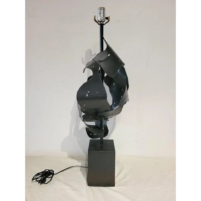 Vintage Brutalist Harry Balmer Style Lamp For Sale - Image 9 of 9