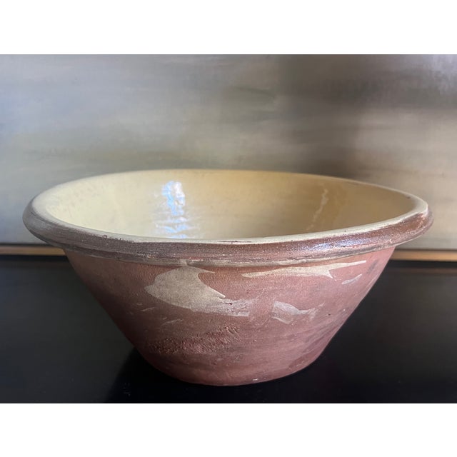 Large Terracotta Pancheon Bowl, Yellow Glazed, French, Circa 1900 For Sale - Image 11 of 14