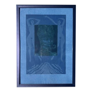 Ernst Fuchs (Austrian, 1930–2015) Sphinx Mystagoga (Sheet No. 6 From Die Sieben Bilder Und Sprüche Der Sphinx) Aquatint Etching | 1967 | Edition 63/99 For Sale