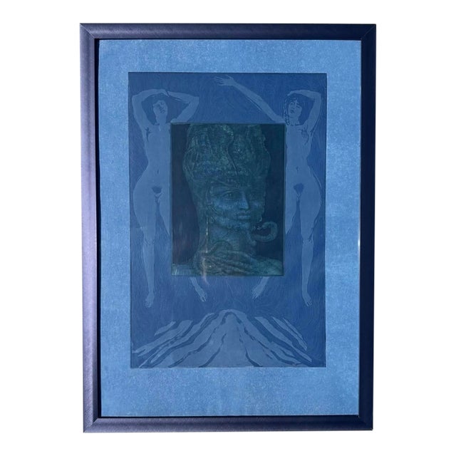 Ernst Fuchs (Austrian, 1930–2015) Sphinx Mystagoga (Sheet No. 6 From Die Sieben Bilder Und Sprüche Der Sphinx) Aquatint Etching | 1967 | Edition 63/99 For Sale