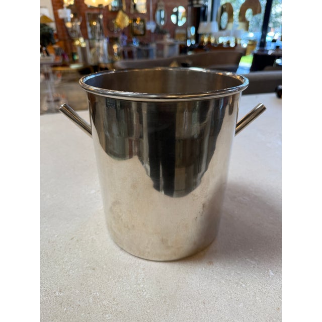 1970s 1970s Stainless Steel Ice Bucket With Side Handles For Sale - Image 5 of 8