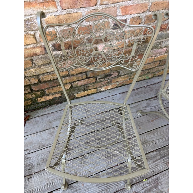 Russell Woodard Andalusian Iron Patio Chairs - Set of 2, Attributed For Sale In Atlanta - Image 6 of 6