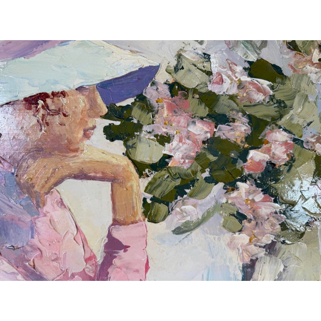 1970s 1970s Vintage Daydream- Still Life Portrait Oil on Board Painting, Signed Shallow – Framed For Sale - Image 5 of 12