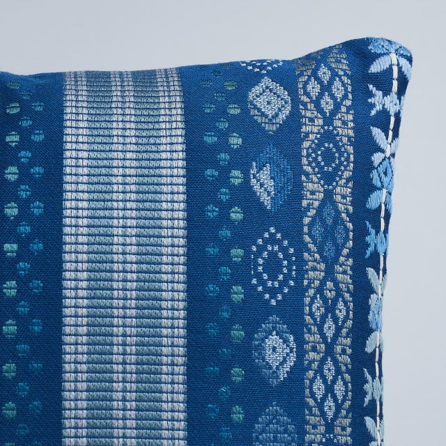This pillow features Cosima Embroidery with a knife edge finish. Motifs that are woven and then embroidered give this...