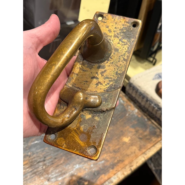 Antique Bronze Steam Train Car Pull Handle For Sale - Image 11 of 11