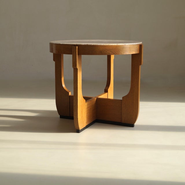 Dutch Art Deco Coffee Table with Marble Top, 1920s For Sale - Image 17 of 18