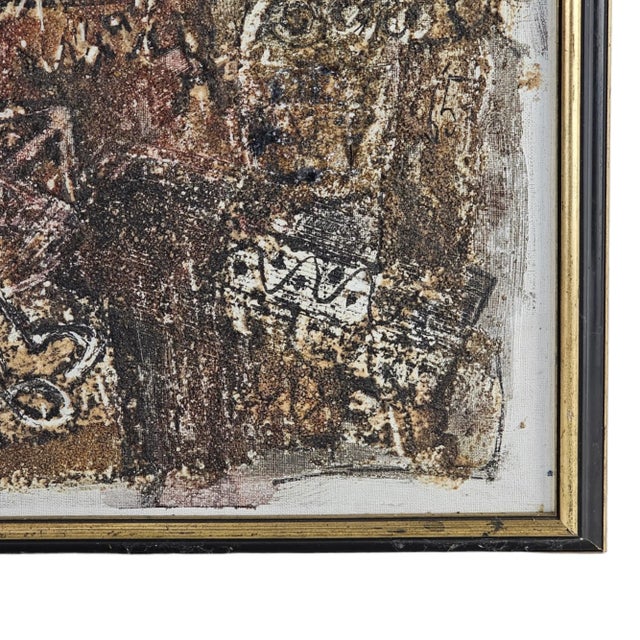 Brown Georges Ebrin Adingra "Totems" Oil in Canvas Art Painting For Sale - Image 8 of 11