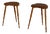 Mid-Century Danish Cabinetmaker Tripod Bar Stools in Pine, 1960s, Set of 2 For Sale