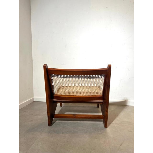 Wood Kangaroo Lounge Chair in Teak & Rattan For Sale - Image 7 of 8