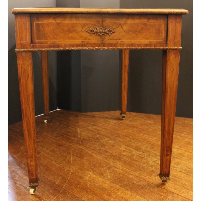 Brown Late 19th Century Continental Walnut Writing Table Desk For Sale - Image 8 of 11