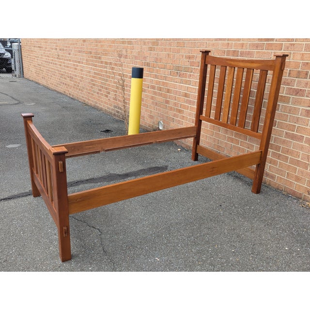Lexington Cherry Wood Twin Size Bedframe For Sale - Image 15 of 15
