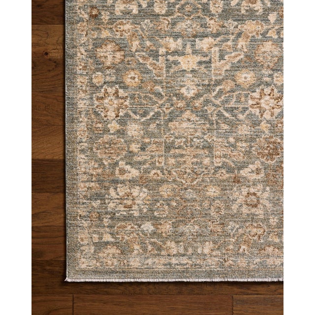 2020s Chris Loves Julia x Loloi Palma Blue / Natural 3'-6" x 5'-6" Accent Rug For Sale - Image 5 of 7