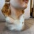 1950s Mid-Century Modern Policrome Ceramic Bust of the Blindfolded Goddess For Sale - Image 6 of 10