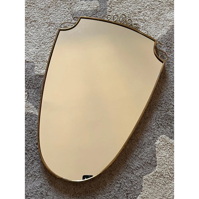 Vintage Shield Mirror, 1950s For Sale - Image 6 of 7